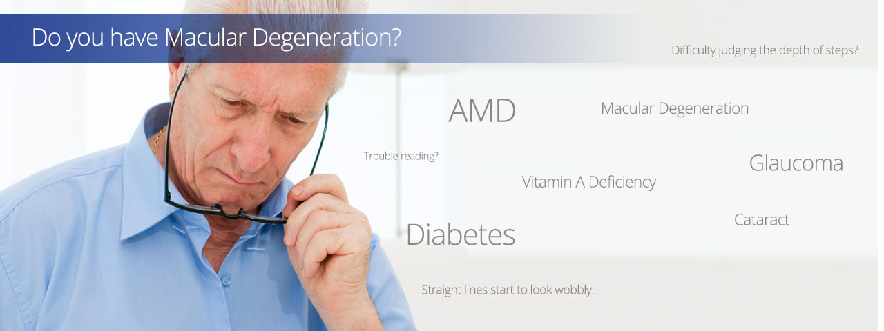 Senior Man with Macular Degeneration